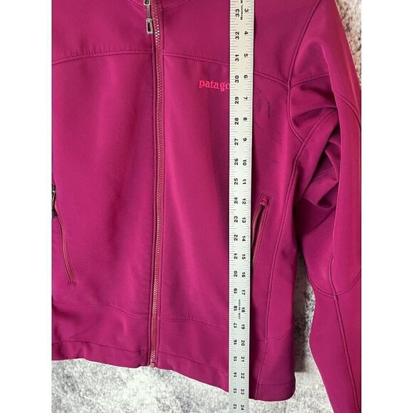 Patagonia PolarTec WindBloc Fuchsia Pink Full Zip Oockets Jacket Soft shell Smal - Picture 15 of 16